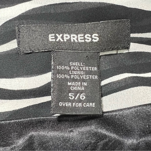 Vintage Express Y2K zebra animal print mini dress small party summer Dainty Rare - Picture 9 of 13